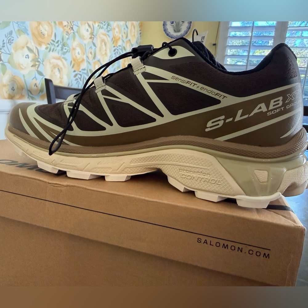 Salomon XT-6 Advanced Hiking Shoes M 7.5 W 8.5 Wren/Kangaroo/Van Ice NWT
